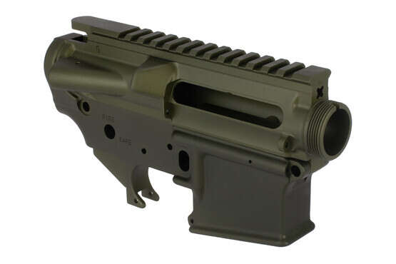 Geissele Automatics Super Duty Stripped AR-15 Receiver Set in OD Green is made of 7075-T6 aluminum